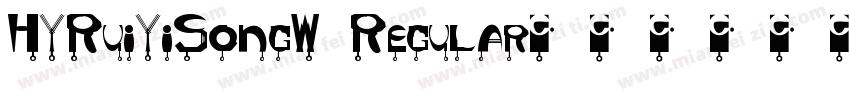 HYRuiYiSongW Regular字体转换